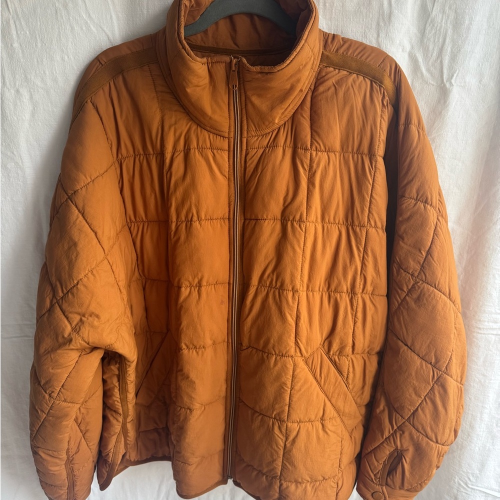 Orange Quilted Jacket